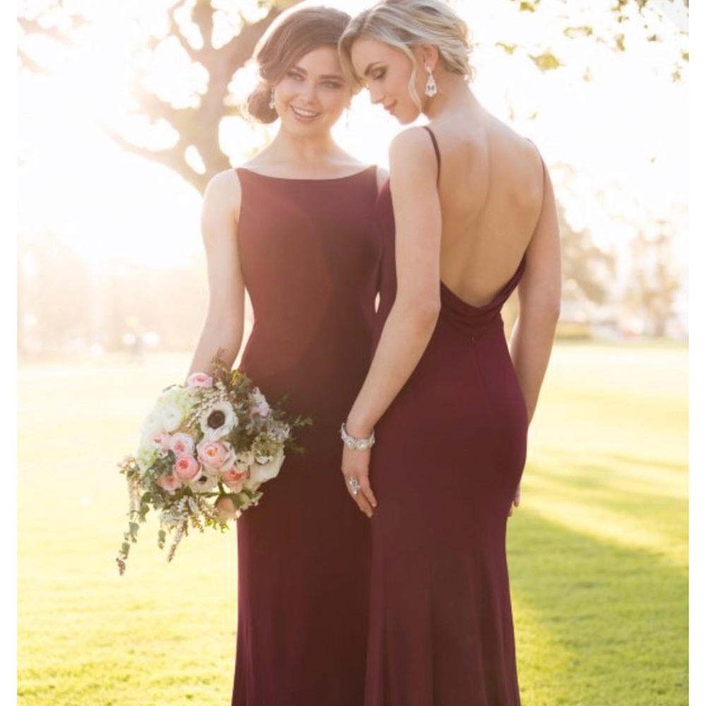 Sorella Vita claret bridesmaid dress